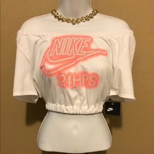 🛑SOLD🛑SOLD🛑 Nike Off Shoulder Bomber Crop Top L